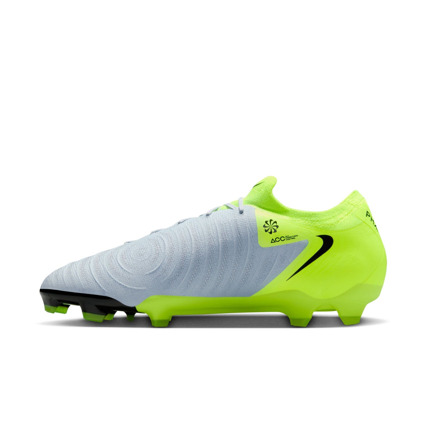 Nike Phantom GX II Pro FG Firm Ground Soccer Cleat - Metallic Silver/ Black Volt