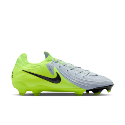 Nike Phantom GX II Pro FG Firm Ground Soccer Cleat - Metallic Silver/ Black Volt