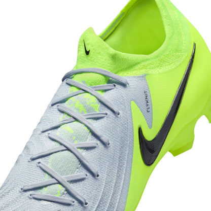 Nike Phantom GX II Pro FG Firm Ground Soccer Cleat - Metallic Silver/ Black Volt