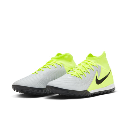 Nike Phantom Luna II Academy TF Turf Soccer Cleat - Metallic Silver/ Black Volt