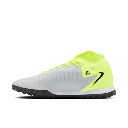 Nike Phantom Luna II Academy TF Turf Soccer Cleat - Metallic Silver/ Black Volt