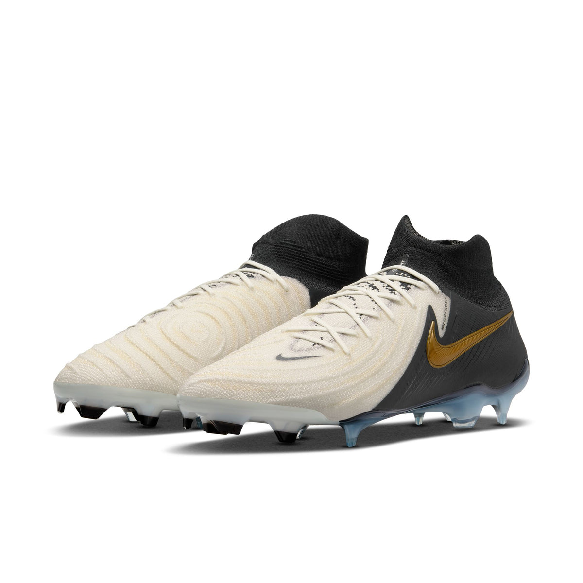 Nike Phantom Luna II Elite FG Firm Ground Soccer Cleat - White/Black/Metallic Gold Coin