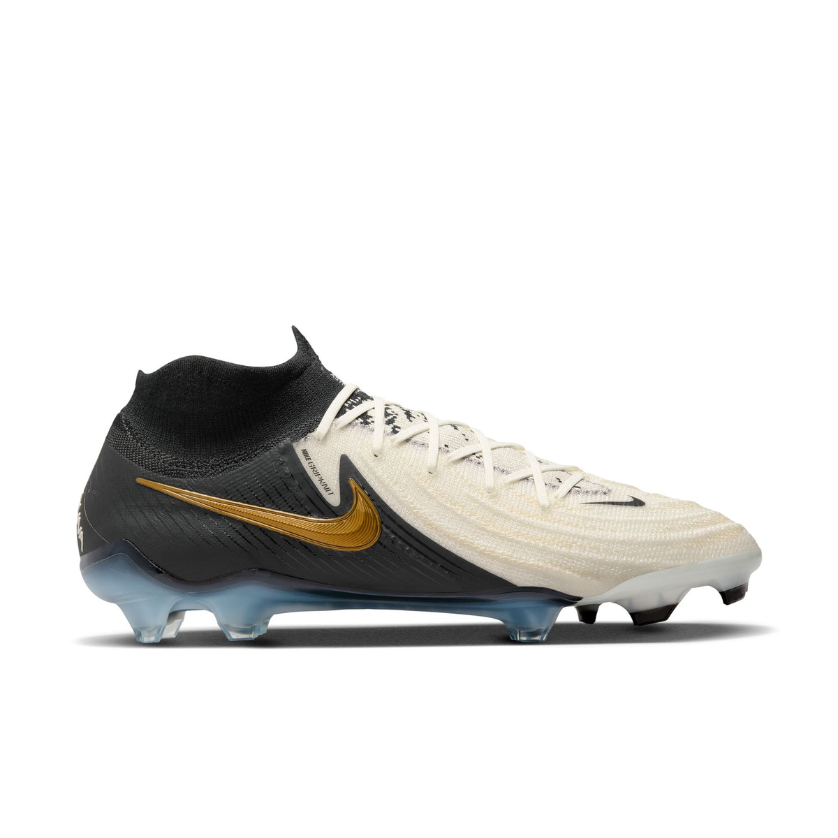 Nike Phantom Luna II Elite FG Firm Ground Soccer Cleat - White/Black/Metallic Gold Coin