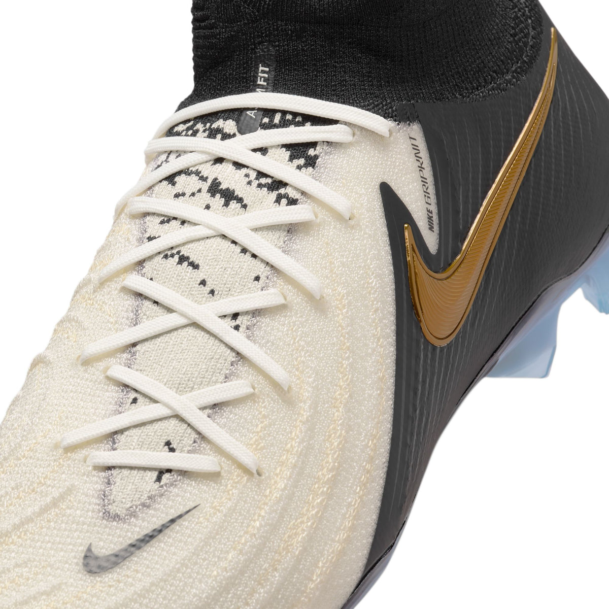 Nike Phantom Luna II Elite FG Firm Ground Soccer Cleat - White/Black/Metallic Gold Coin