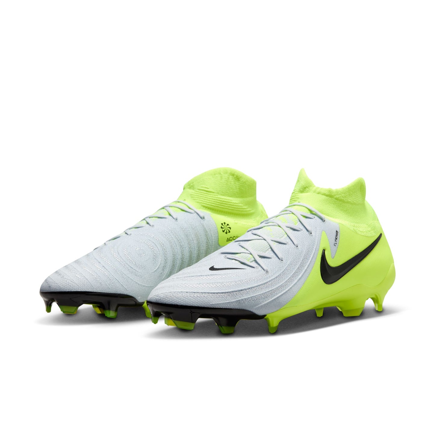 Nike Phantom Luna II Pro FG Firm Ground Soccer Cleat - Metallic Silver/ Black Volt