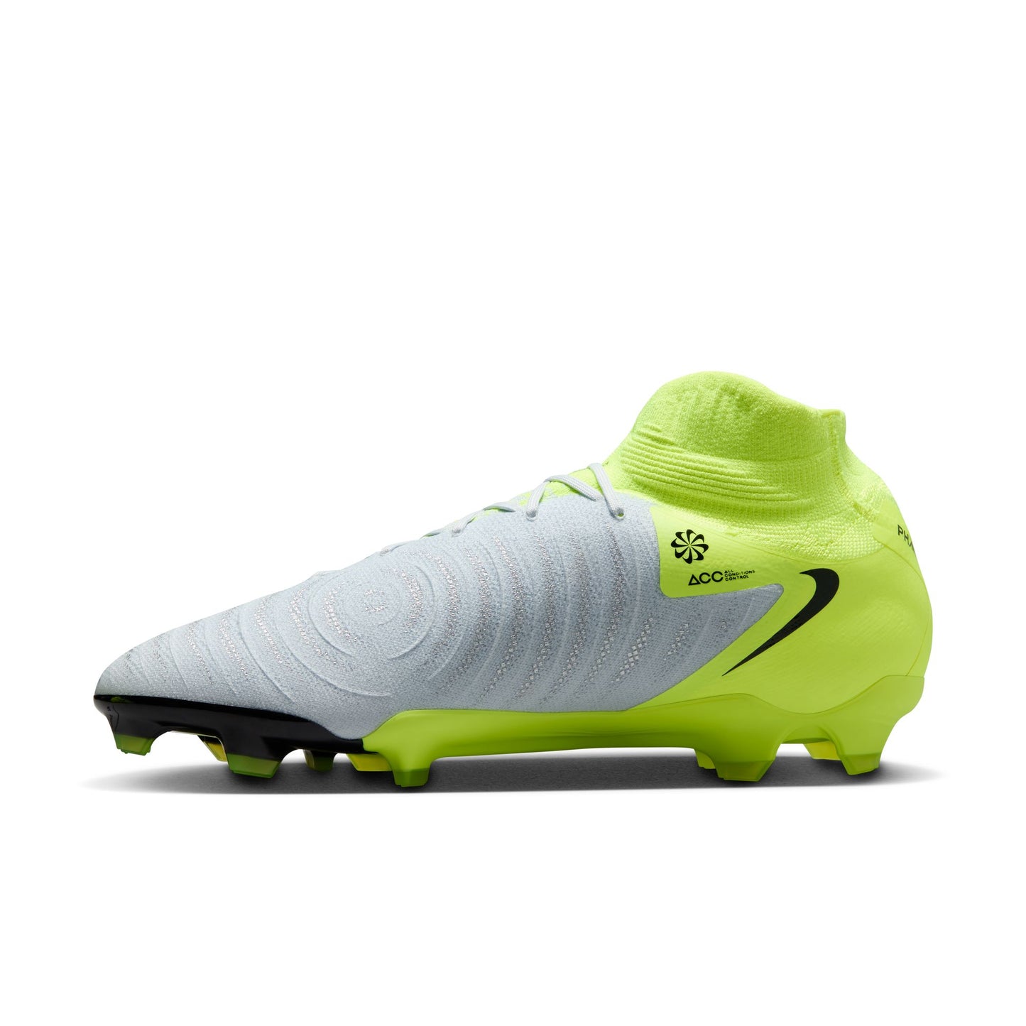 Nike Phantom Luna II Pro FG Firm Ground Soccer Cleat - Metallic Silver/ Black Volt