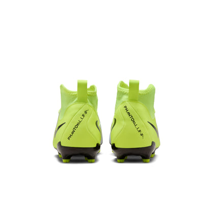 Nike Junior Phantom Luna II Academy FG/MG Soccer Cleat - Metallic Silver/Black-Volt