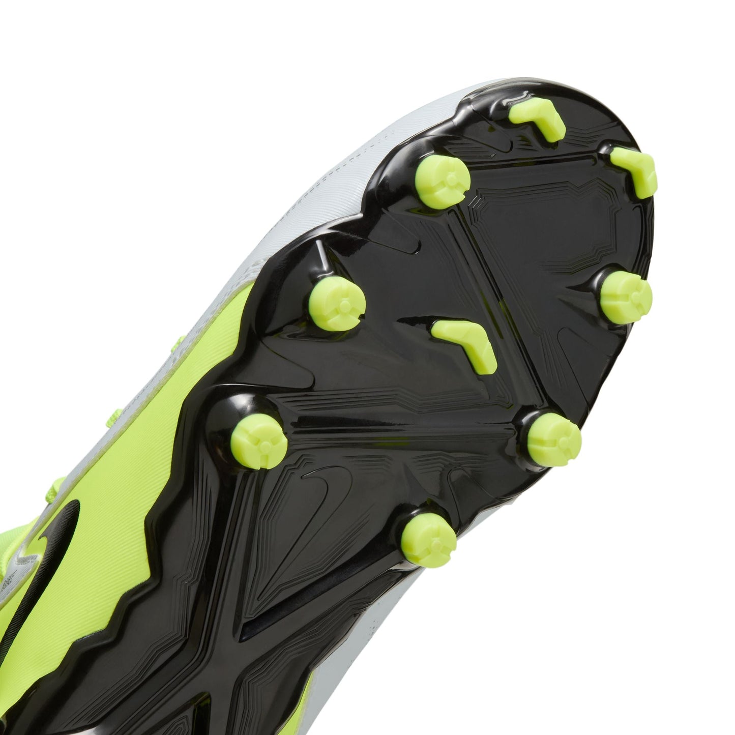 Nike Junior Phantom Luna II Academy FG/MG Soccer Cleat - Metallic Silver/Black-Volt