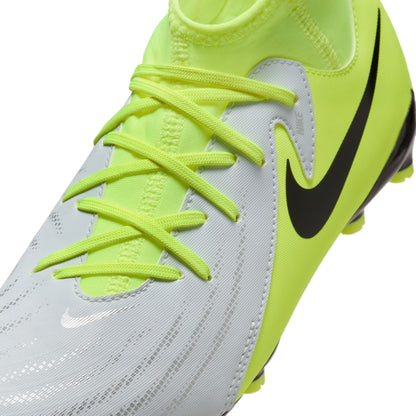 Nike Junior Phantom Luna II Academy FG/MG Soccer Cleat - Metallic Silver/Black-Volt