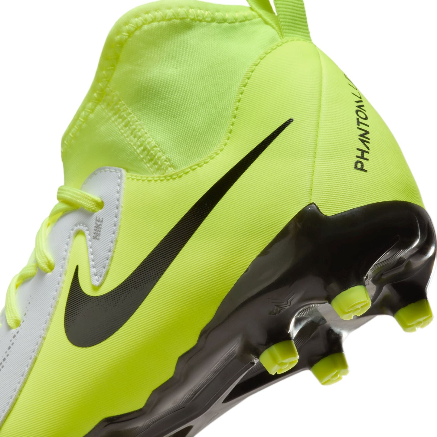 Nike Junior Phantom Luna II Academy FG/MG Soccer Cleat - Metallic Silver/Black-Volt