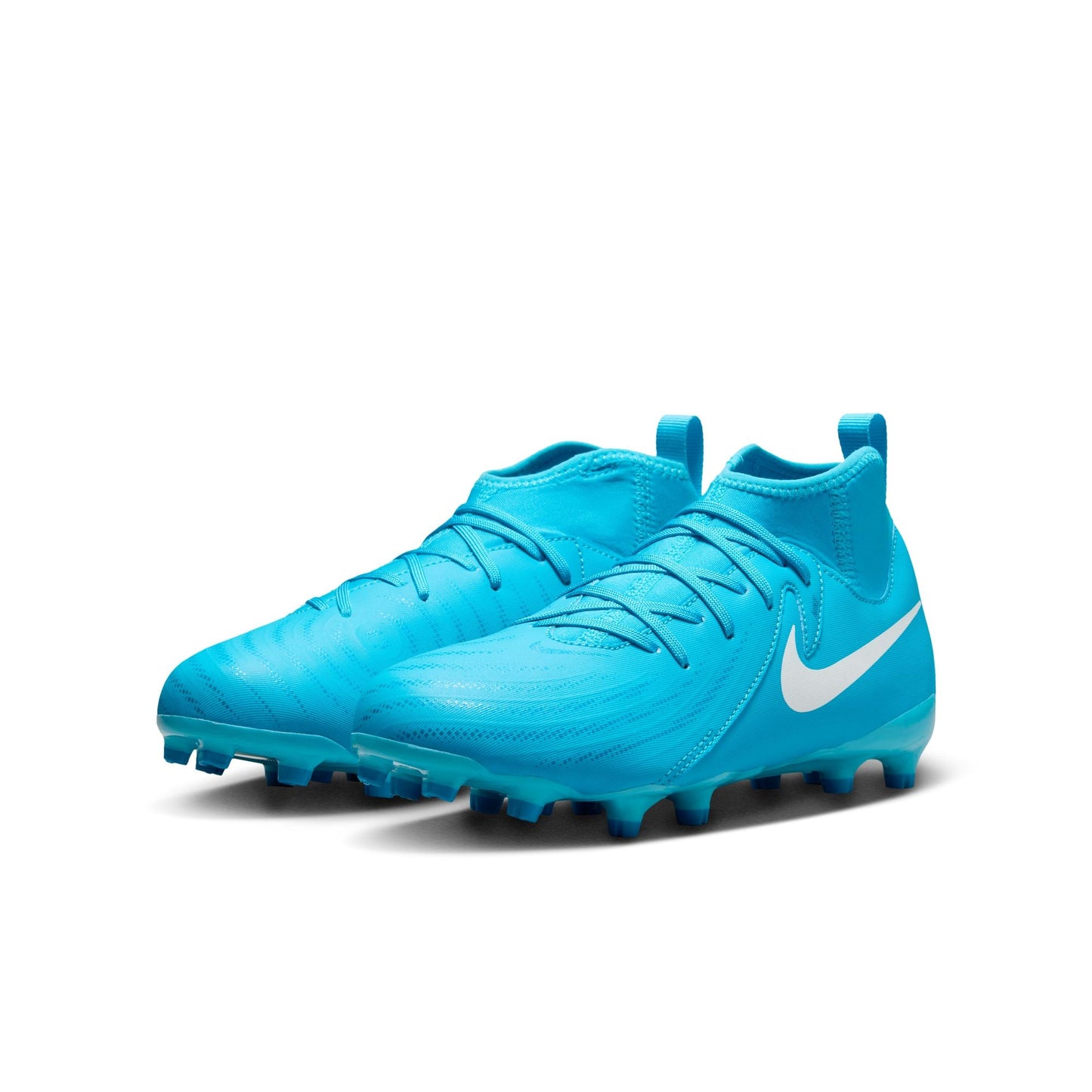 Nike Junior Phantom Luna II Academy FG/MG Soccer Cleat - Blue Fury/White