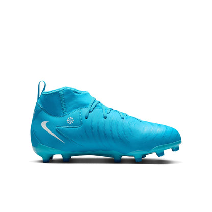 Nike Junior Phantom Luna II Academy FG/MG Soccer Cleat - Blue Fury/White