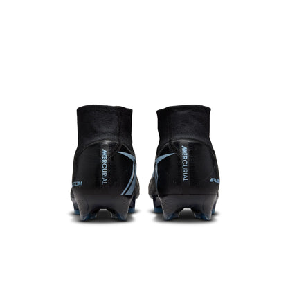 Nike Air Zoom Mercurial Superfly 10 Elite FG Firm Ground Soccer Cleat -Black/Ice Blue