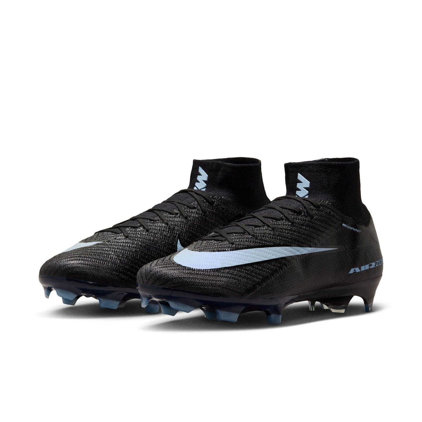 Nike Air Zoom Mercurial Superfly 10 Elite FG Firm Ground Soccer Cleat -Black/Ice Blue
