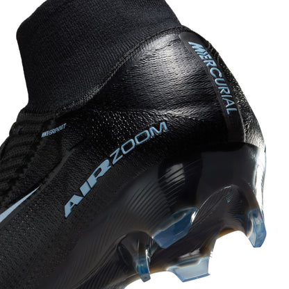 Nike Air Zoom Mercurial Superfly 10 Elite FG Firm Ground Soccer Cleat -Black/Ice Blue