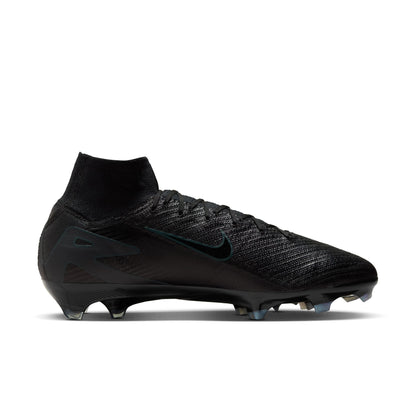 Nike Air Zoom Mercurial Superfly 10 Elite FG Firm Ground Soccer Cleat - Black/Black-Deep Jungle