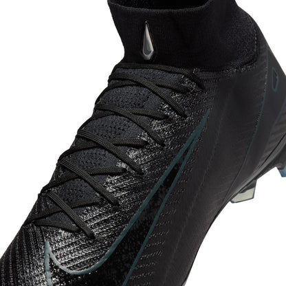 Nike Air Zoom Mercurial Superfly 10 Elite FG Firm Ground Soccer Cleat - Black/Black-Deep Jungle