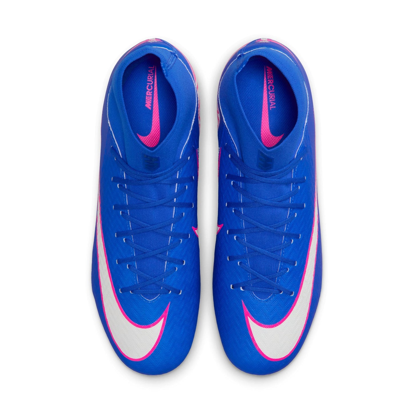 Nike Air Zoom Mercurial Superfly 10 Academy FG Firm Ground Soccer Cleats -Racer Blue/White