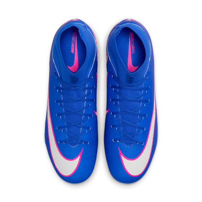 Nike Air Zoom Mercurial Superfly 10 Academy FG Firm Ground Soccer Cleats -Racer Blue/White