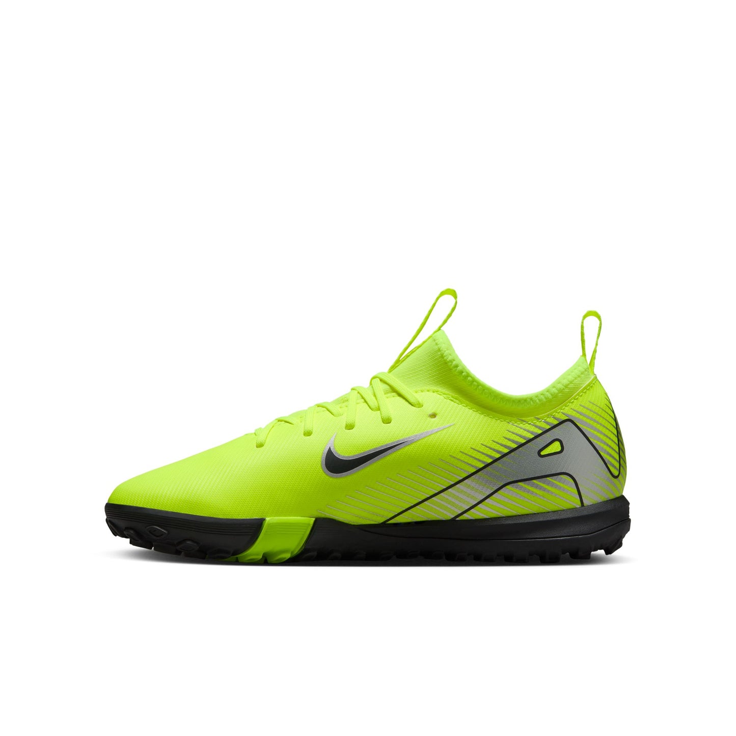 Nike Kids Zoom Mercurial Vapor 16 Academy TF Soccer Shoes - Volt/Black