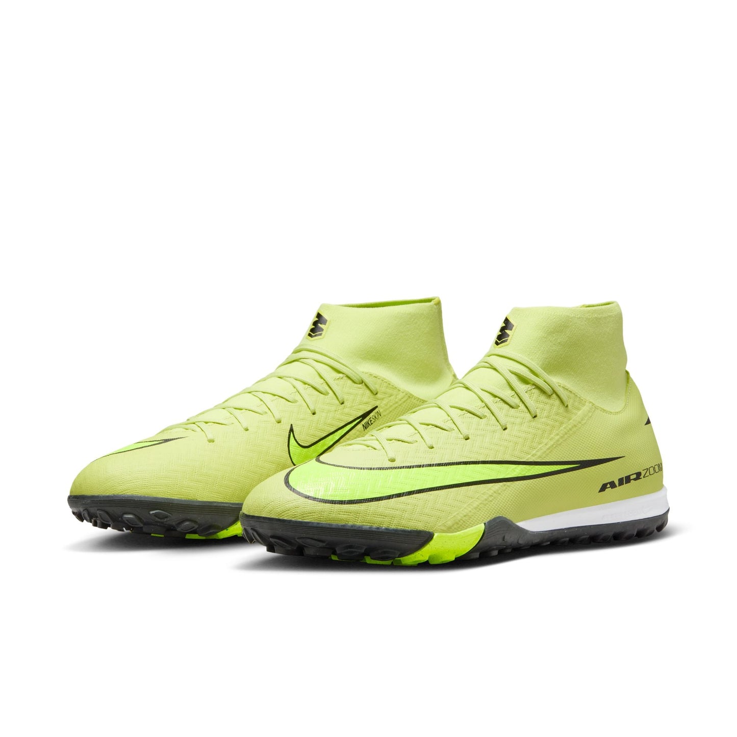 Nike Air Zoom Mercurial Superfly 10 Academy TF Turf Soccer Shoes - Limelight/Volt-Hyper Crimson