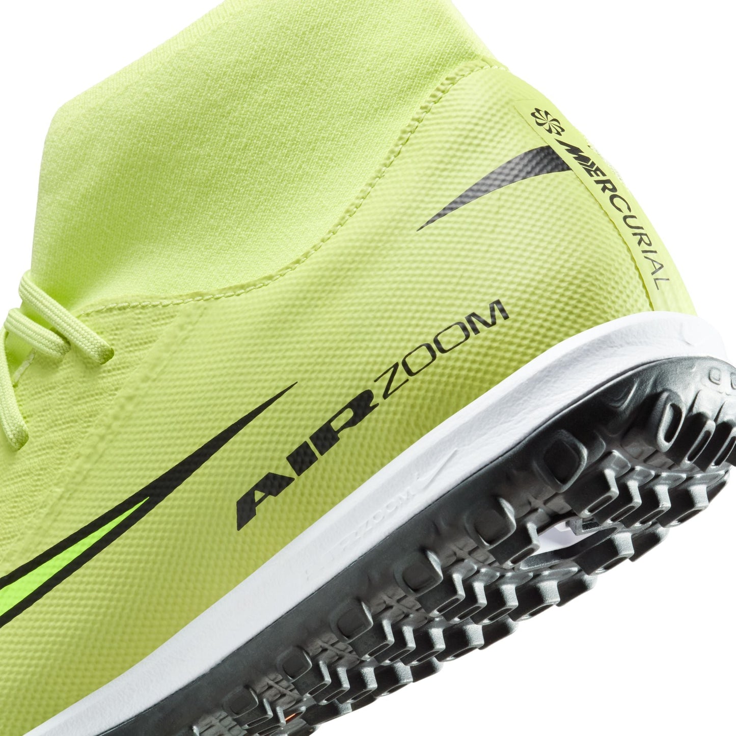 Nike Air Zoom Mercurial Superfly 10 Academy TF Turf Soccer Shoes - Limelight/Volt-Hyper Crimson