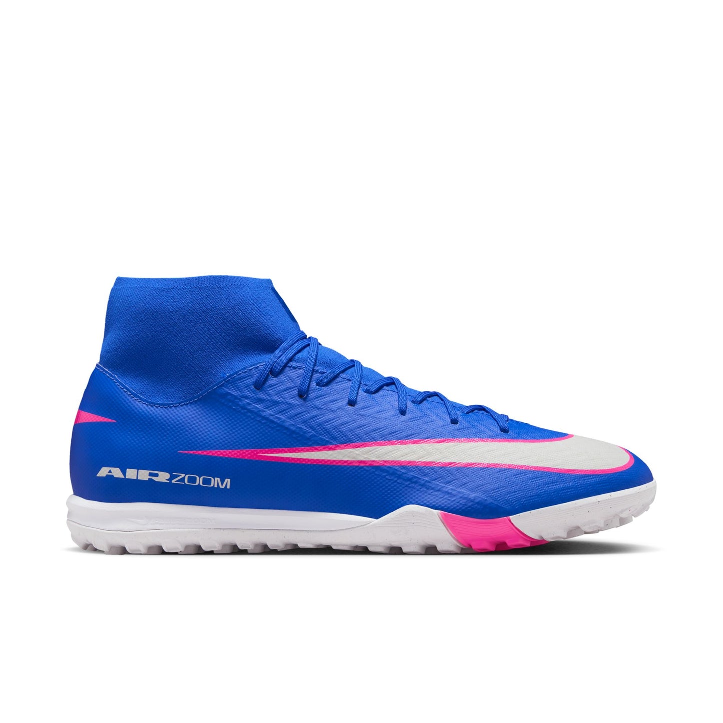 Nike Air Zoom Mercurial Superfly 10 Academy TF Turf Soccer Shoes - Racer Blue/ White