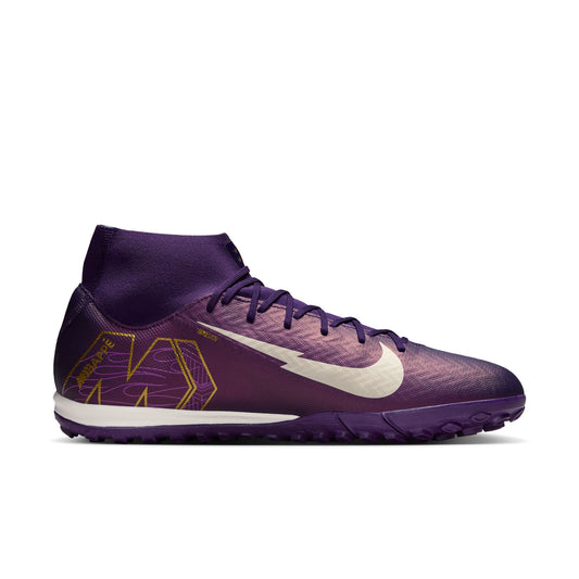 Nike Air Zoom Mercurial Superfly 10 Academy KM TF Turf Soccer Shoes - Grand Purple/ Pale Ivory