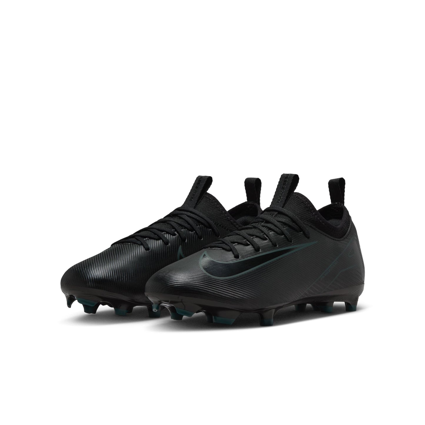 Nike Jr. Mercurial Vapor 16 Academy Little/Big Kids' MG Low-Top Soccer Cleats- BLACK/BLACK-DEEP JUNGLE