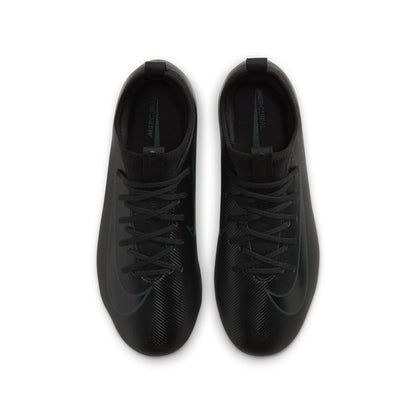 Nike Jr. Mercurial Vapor 16 Academy Little/Big Kids' MG Low-Top Soccer Cleats- BLACK/BLACK-DEEP JUNGLE