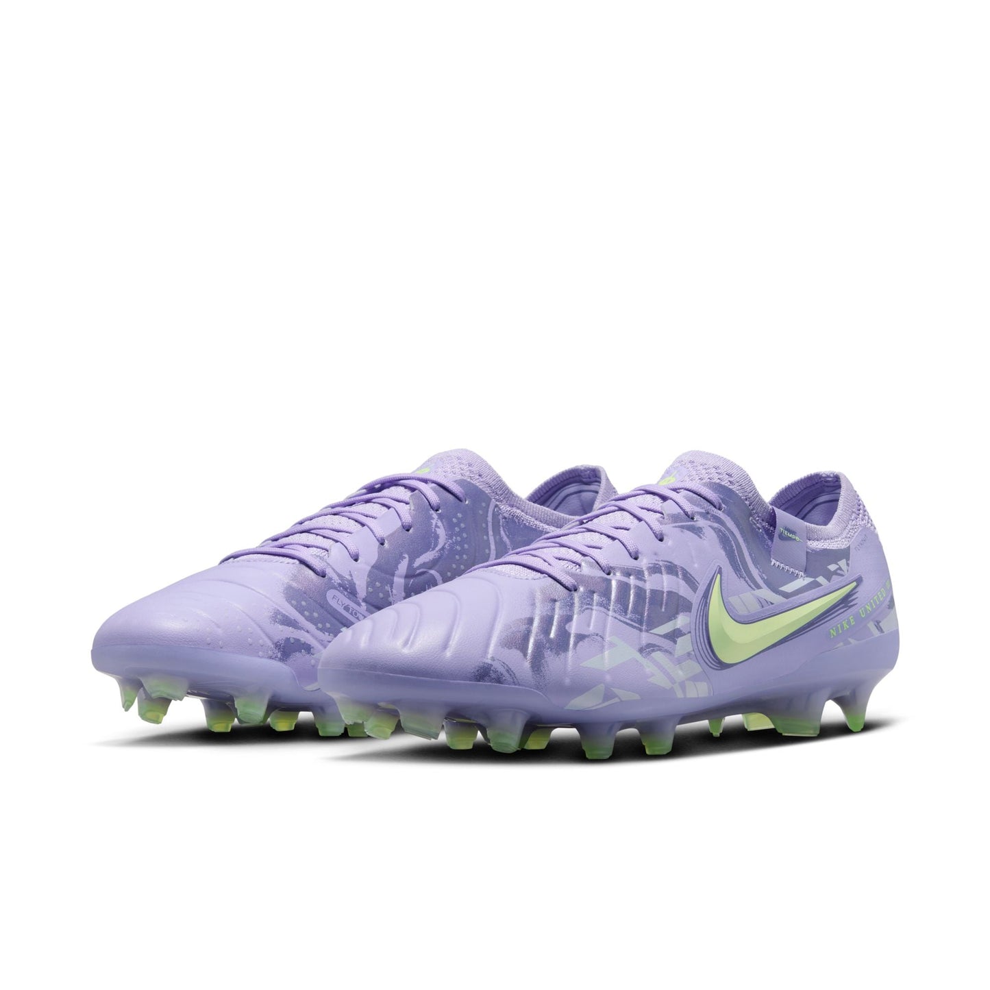 Nike United Tiempo Legend 10 Elite FG Firm Ground Soccer Cleat - Purple Agate/Barely Volt