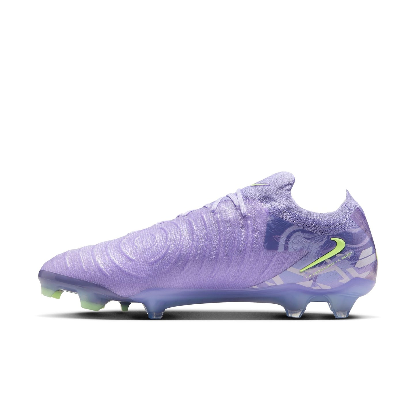 Nike United Phantom GX 2 Elite FG Firm Ground Soccer Cleats- Purple Agate/barely Volt