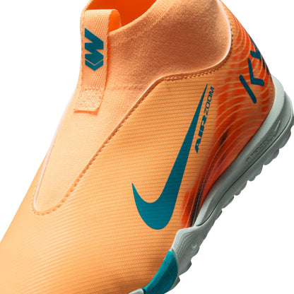 Nike Junior Superfly 10 Academy Kylian Mbappe TF Turf Soccer Shoes - Melon Tint/Neo Turq-Igloo