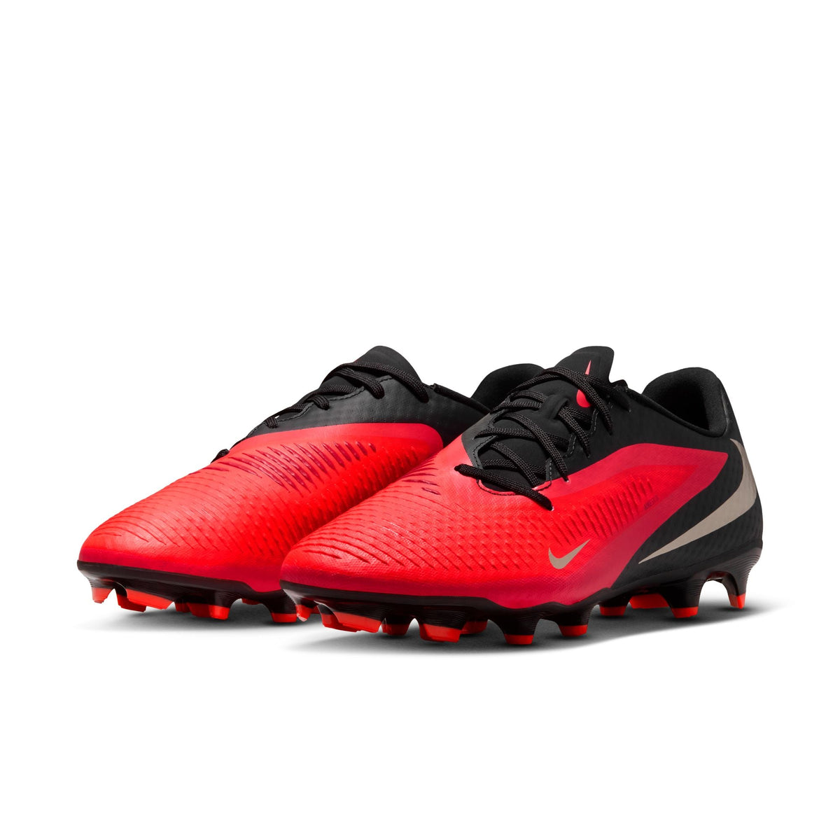 Nike Phantom 6 Low Academy FG Firm Ground Soccer Cleats- Bright Crimson/Blur/Black