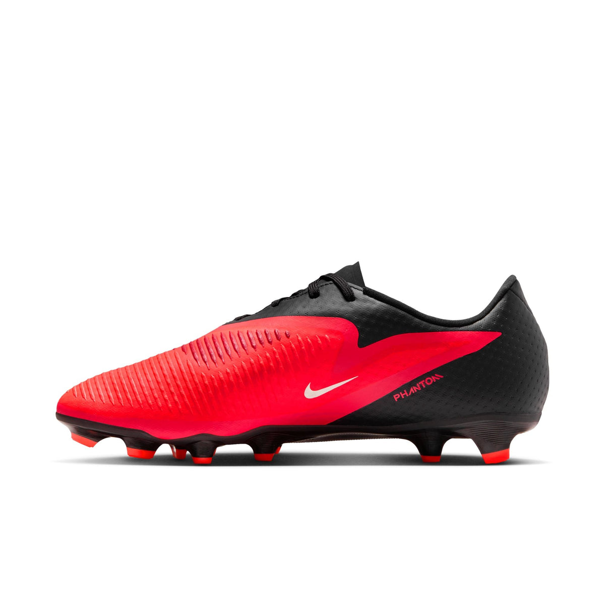 Nike Phantom 6 Low Academy FG Firm Ground Soccer Cleats- Bright Crimson/Blur/Black
