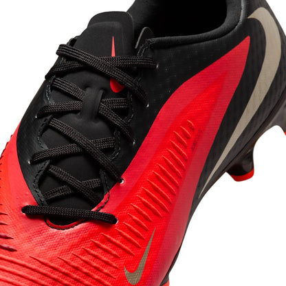 Nike Phantom 6 Low Academy FG Firm Ground Soccer Cleats- Bright Crimson/Blur/Black