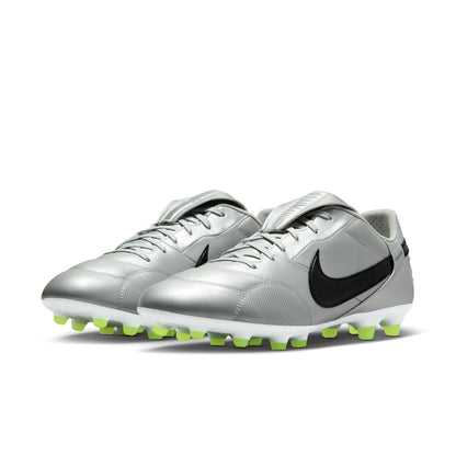 Nike Premier III FG Firm Ground Soccer Cleat - Metallic Silver/ Black Volt