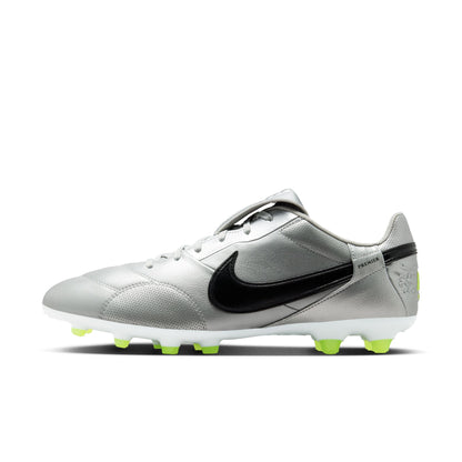 Nike Premier III FG Firm Ground Soccer Cleat - Metallic Silver/ Black Volt