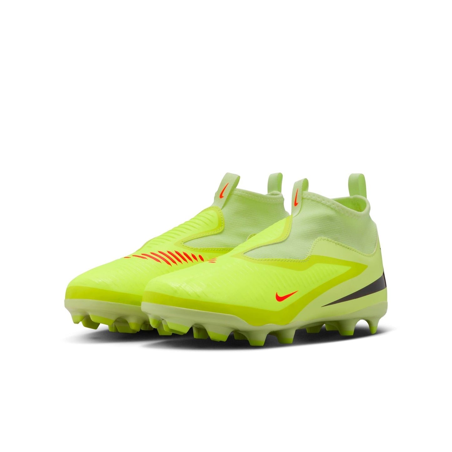 Nike Junior Phantom 6 High Academy FG Firm Ground Soccer Cleat - Hyper Crimson/Black/Limelight