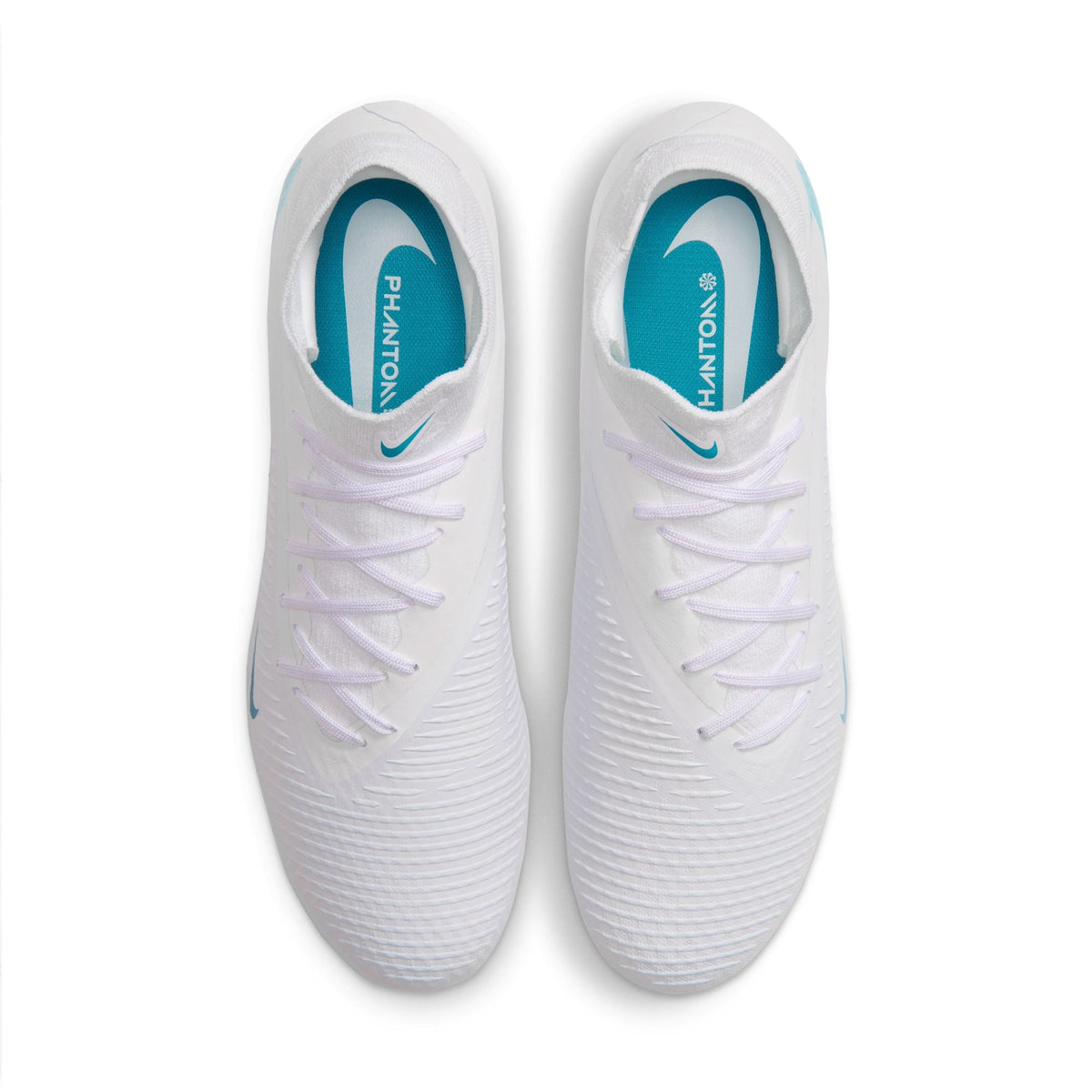 Nike Phantom 6 High Academy FG Firm Ground Soccer Shoes - White/ Dusty Cactus/ White