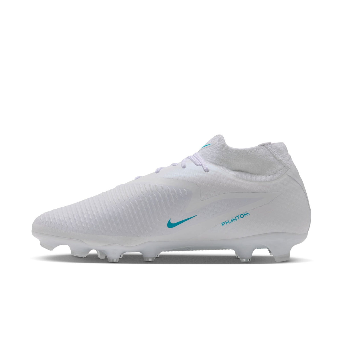 Nike Phantom 6 High Academy FG Firm Ground Soccer Shoes - White/ Dusty Cactus/ White