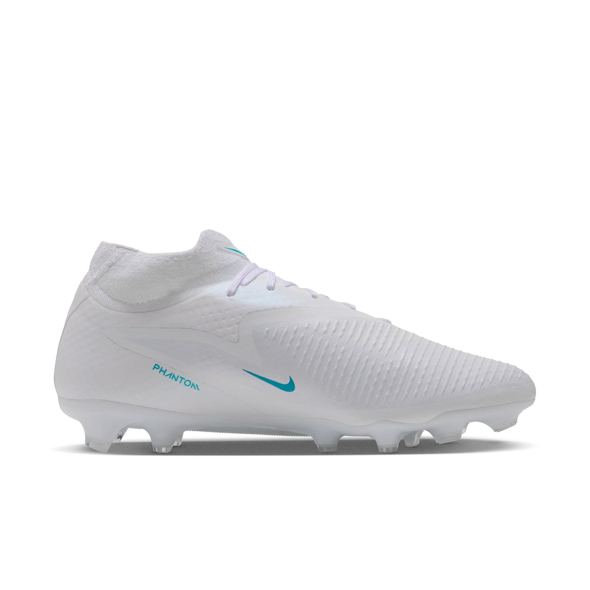 Nike Phantom 6 High Academy FG Firm Ground Soccer Shoes - White/ Dusty Cactus/ White