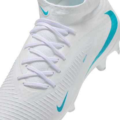 Nike Phantom 6 High Academy FG Firm Ground Soccer Shoes - White/ Dusty Cactus/ White