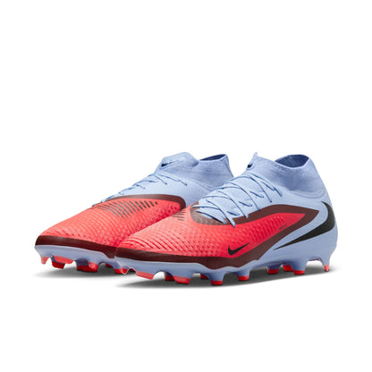 Nike Phantom 6 360 High Academy DF FG Firm Ground Soccer Cleats - Royal Tint/ Bright Crimson