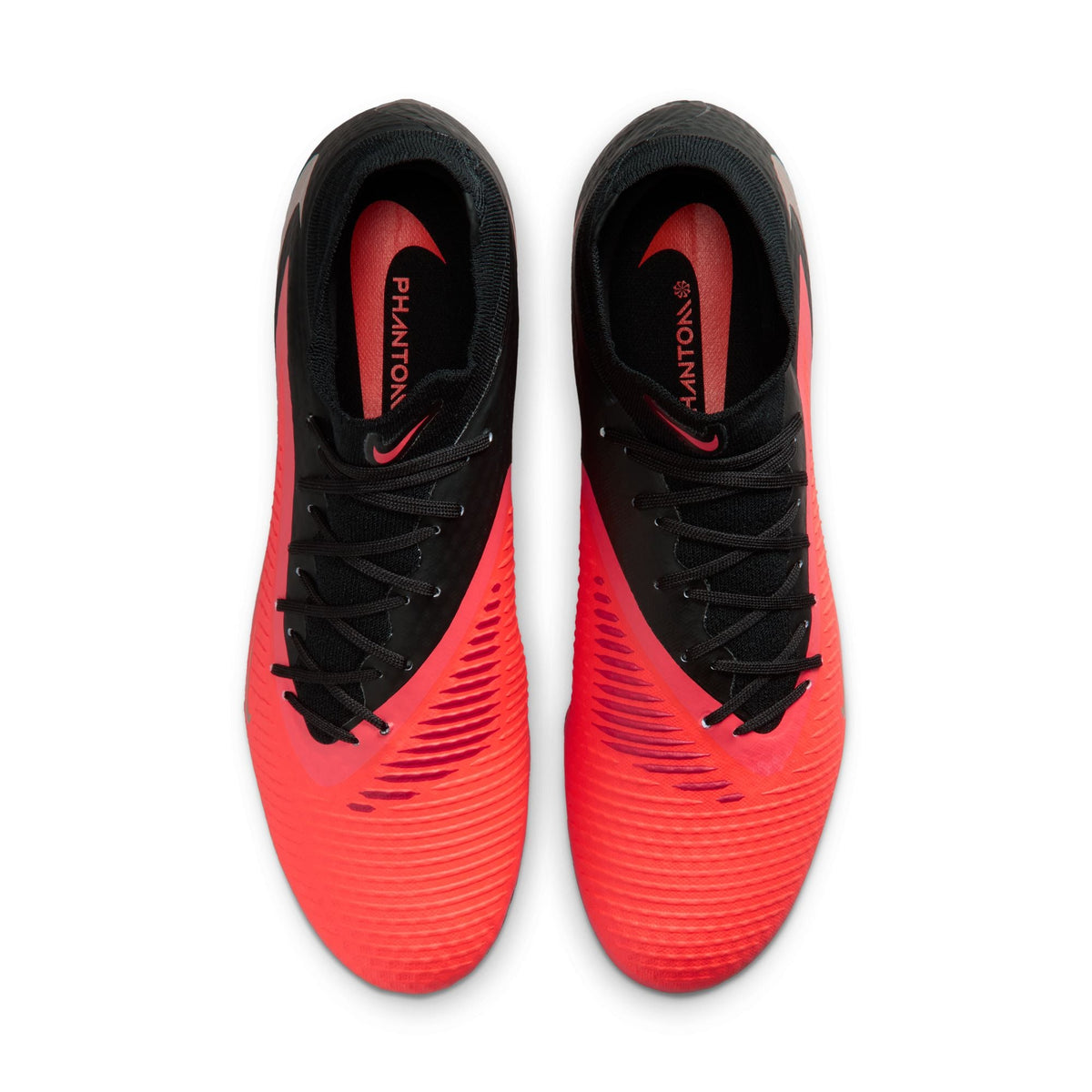 Nike Phantom 6 High Academy FG Firm Ground Soccer Cleats- Bright Crimson/ Blue Black