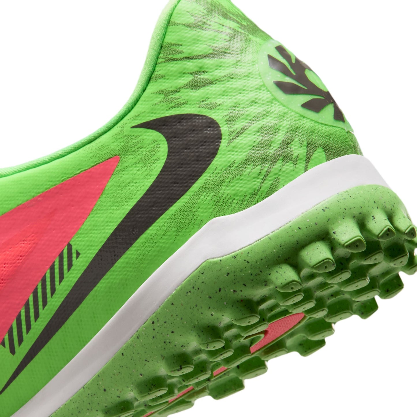 Nike Phantom 6 Low "Erling Haaland" Academy TF Turf Soccer Cleat - Hot Punch/Black/Green Strike