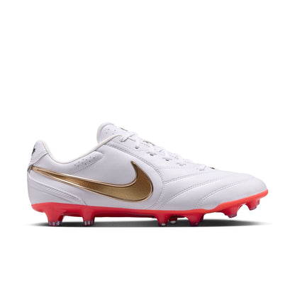 Nike Tiempo Ligera Pro FG Firm Ground Soccer Cleats-  White/Bright Crimson/Blur
