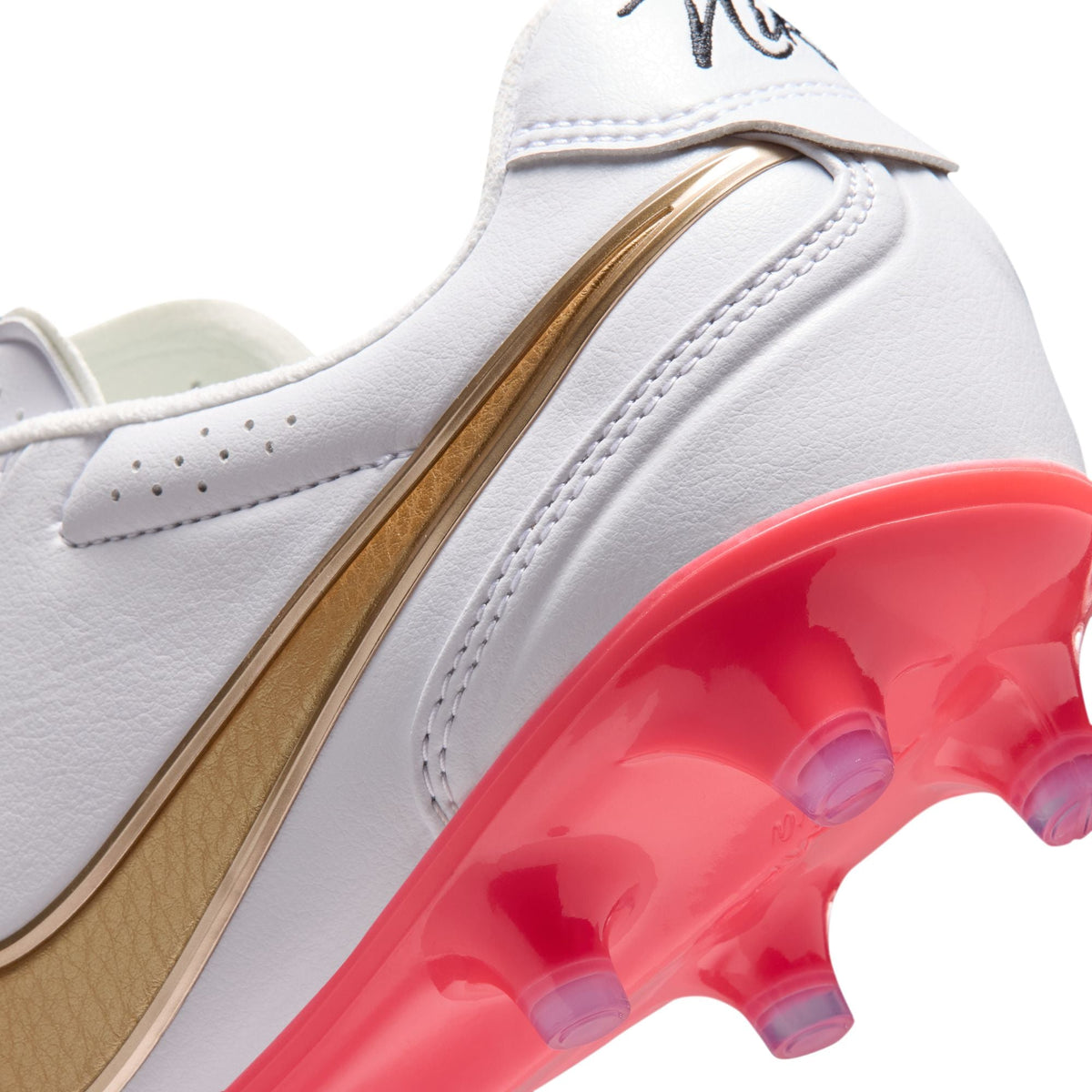 Nike Tiempo Ligera Pro FG Firm Ground Soccer Cleats-  White/Bright Crimson/Blur