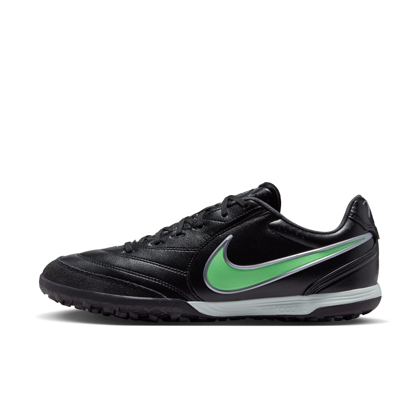 Nike Tiempo Ligera Pro TF Turf Soccer Cleats- Black/Illusion Green/Black