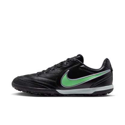 Nike Tiempo Ligera Pro TF Turf Soccer Cleats- Black/Illusion Green/Black